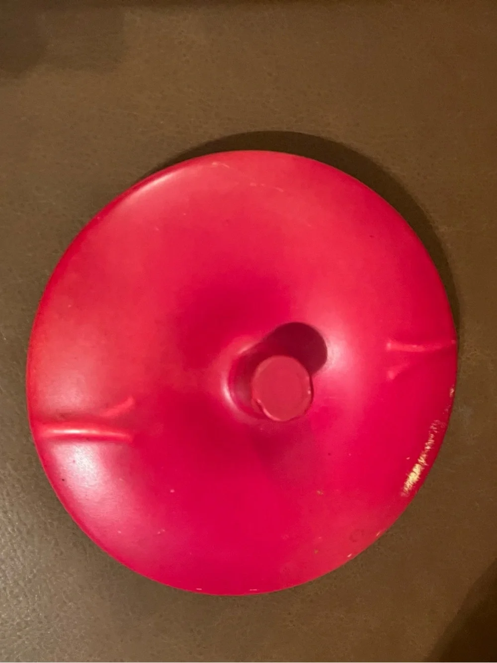 Two-Tone Red and Cream Apple Ceramic Storage Jar